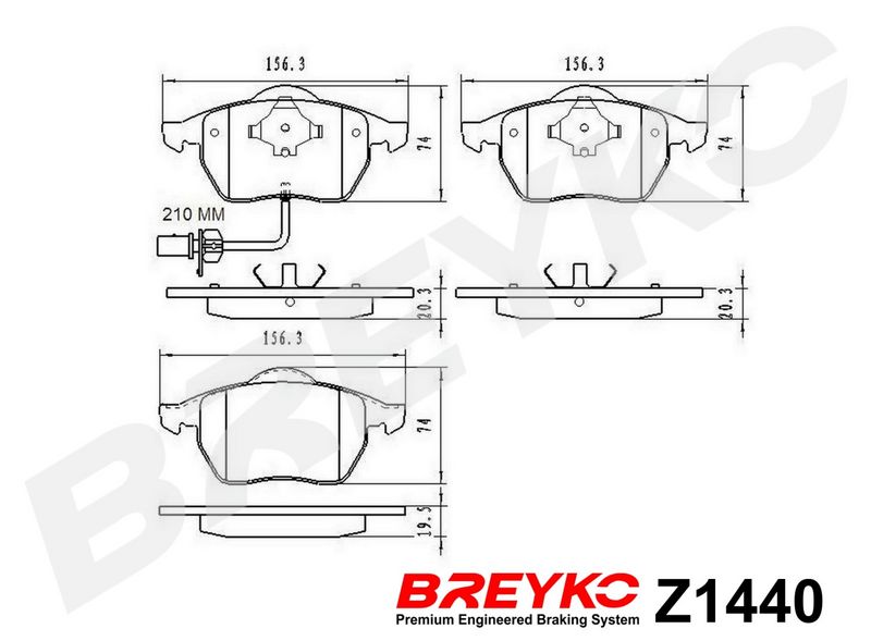 DAVID VASCO Z1440 Stabdžių trinkelių rinkinys, diskinis stabdys