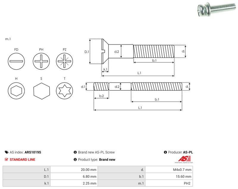 AS-PL ARS1019S Repair Set, alternator