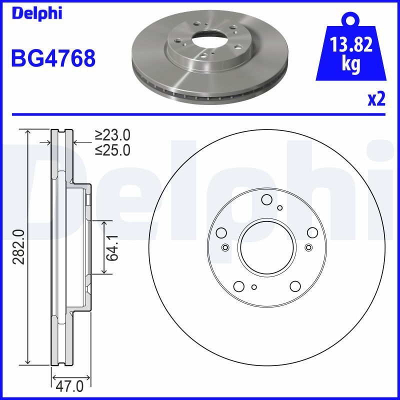 Delphi Brake Disc BG4768