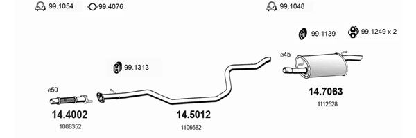 SISTEM DE ESAPAMENT ASSO ART0971
