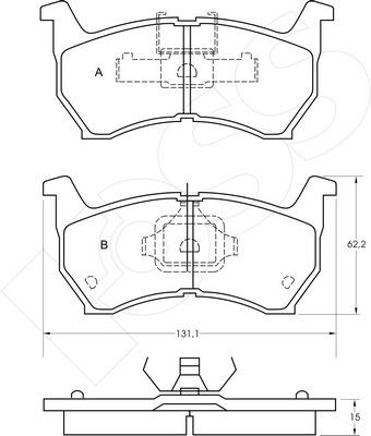 1-GNC R-253 - Brake Pad Set, disc brake