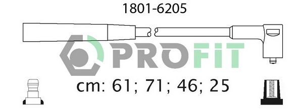 Комплект проводів високої напруги, Profit 1801-6205