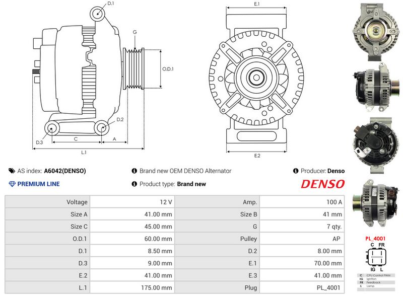AS-PL A6042(DENSO) Alternator