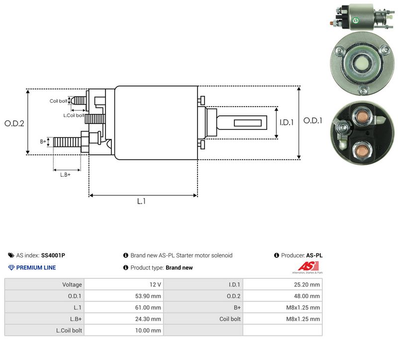 Magnetlülitus, starter, AS-PL SS4001P