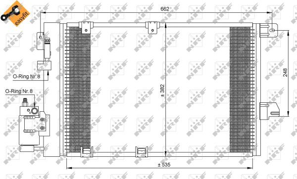 NRF 35301 Condenser, air conditioning