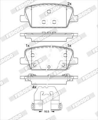 FERODO FDB5411 Brake Pad Set, disc brake