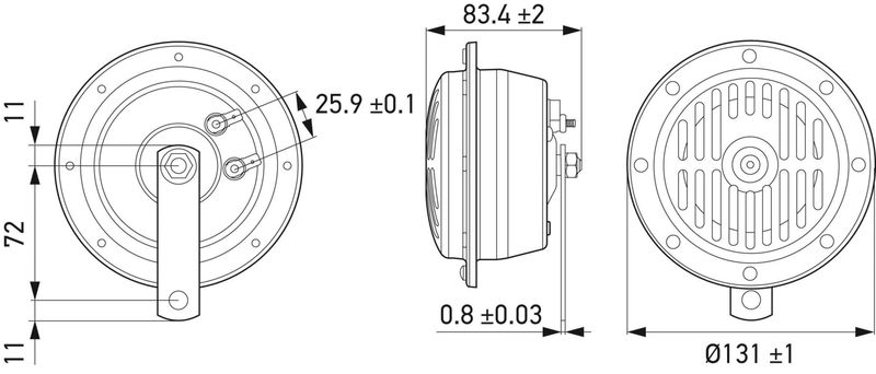 Claxon 3CB 004 811-071 HELLA