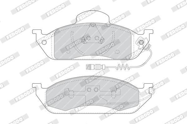 FERODO FDB1400 Brake Pad Set, disc brake