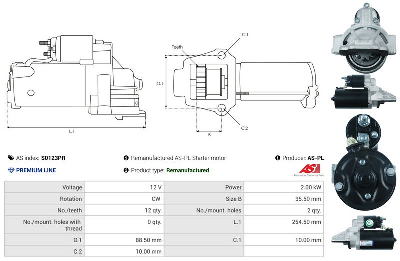 AS-PL S0123PR Starter