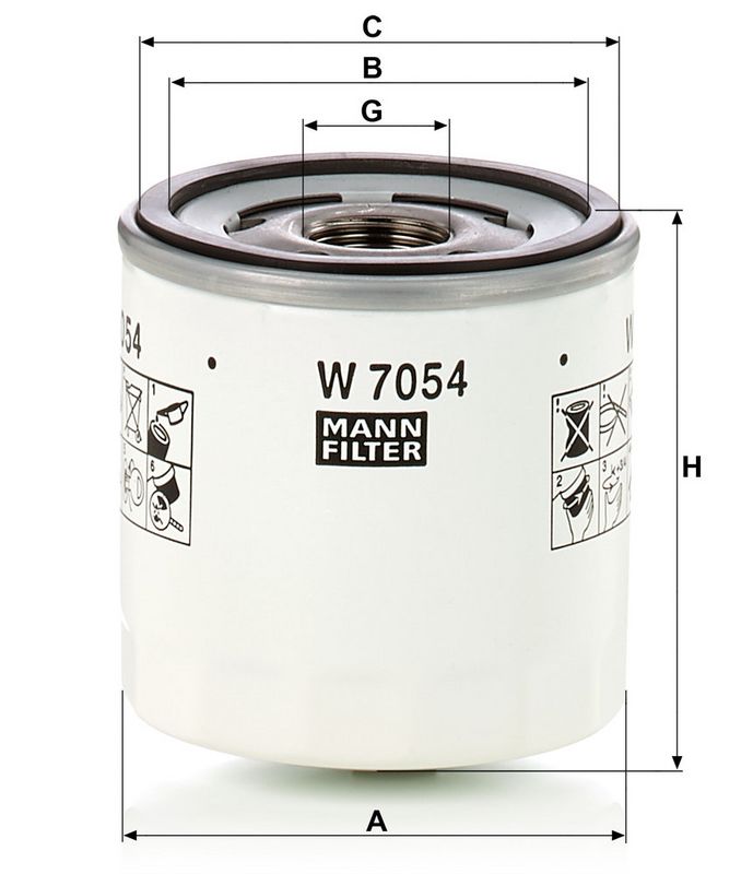 Õlifilter, MANN-FILTER W 7054
