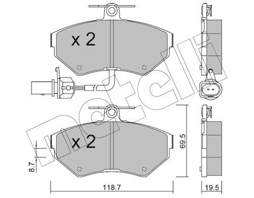 Plaquettes+de+frein+à+disque METELLI 22-0215-2