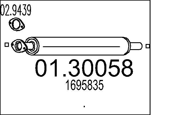 MTS első hangtompító 01.30058