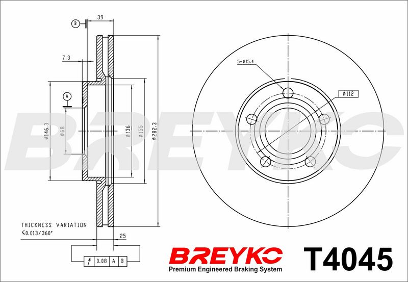 DAVID VASCO T4045 Brake Disc