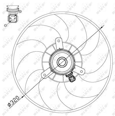 NRF 47514 Fan, engine cooling