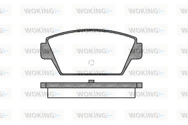 Комплект гальмівних накладок, дискове гальмо, Woking P3153.00