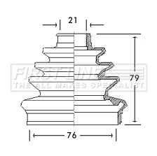 First Line FCB2143 Bellow, drive shaft