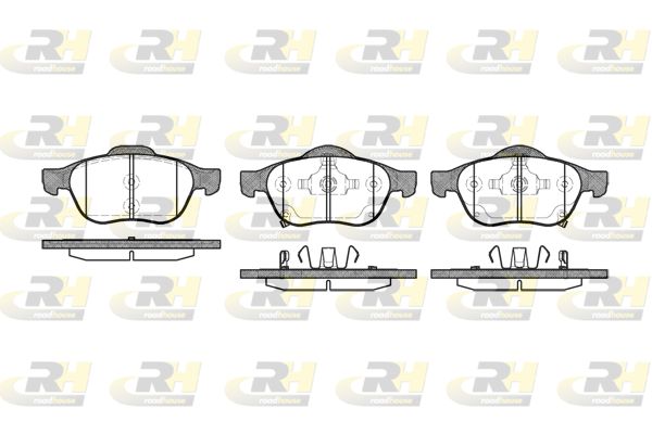 Комплект гальмівних накладок, дискове гальмо, Roadhouse 21054.02
