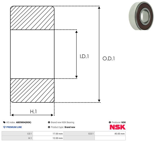 AS-PL ABE9004(NSK) Bearing