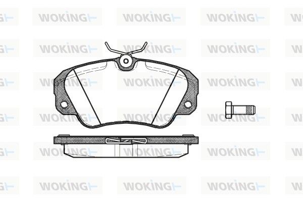 Комплект гальмівних накладок, дискове гальмо, Woking P282300