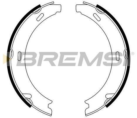 Комплект гальмівних колодок, стоянкове гальмо, Bremsi GF0303