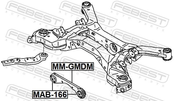 FEBEST MAB-166 Mounting, differential