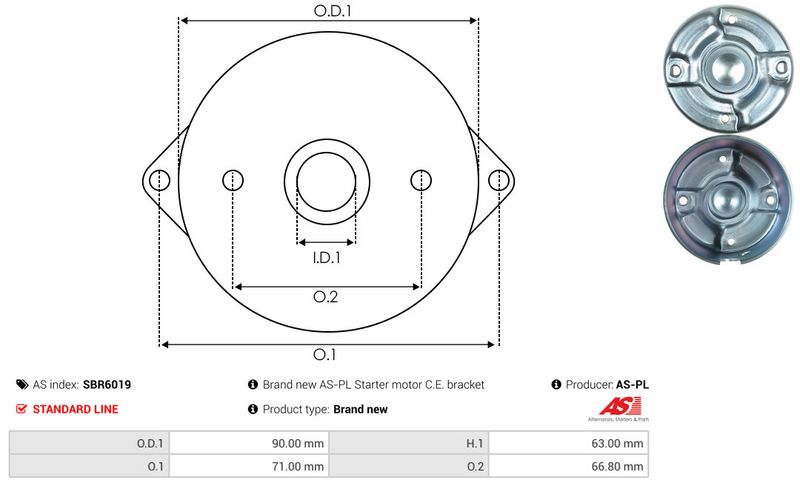 AS-PL SBR6019 Starter Lid, carburettor