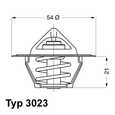 BorgWarner (Wahler) termosztát, hűtőfolyadék 3023.87D