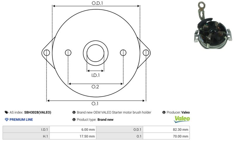 AS-PL SBH3028(VALEO) Starter Lid, carburettor