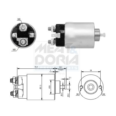 MEAT & DORIA Magneetschakelaar, startmotor 46305