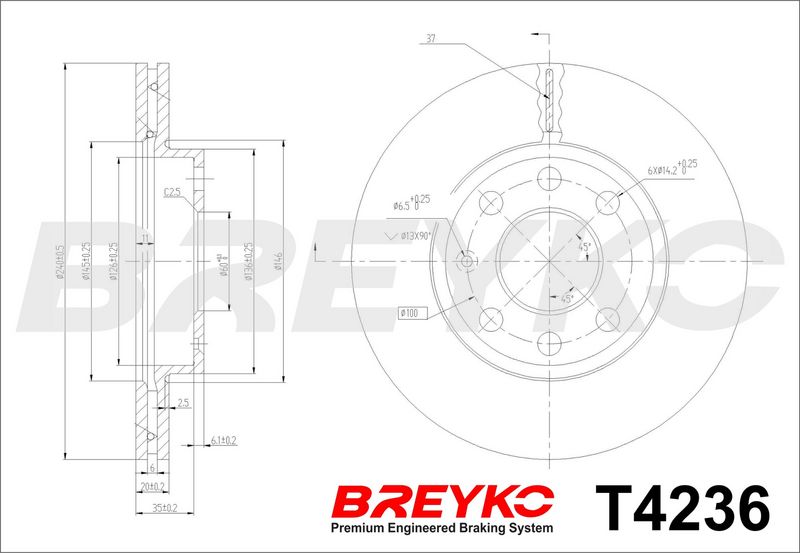 DAVID VASCO T4236 Brake Disc