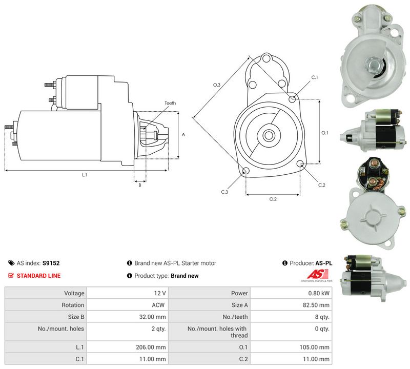 AS-PL S9152 Starter