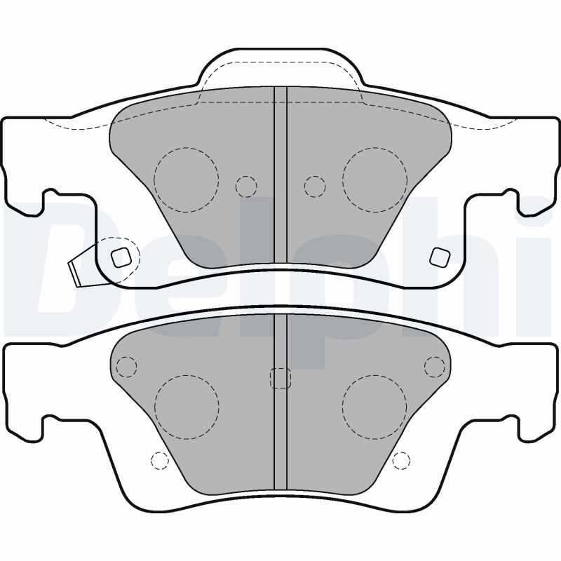 Комплект гальмівних накладок, дискове гальмо, Delphi LP2251