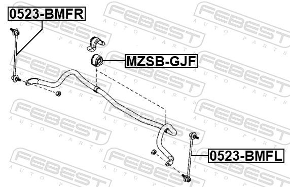 FEBEST 0523-BMFL Link/Coupling Rod, stabiliser bar
