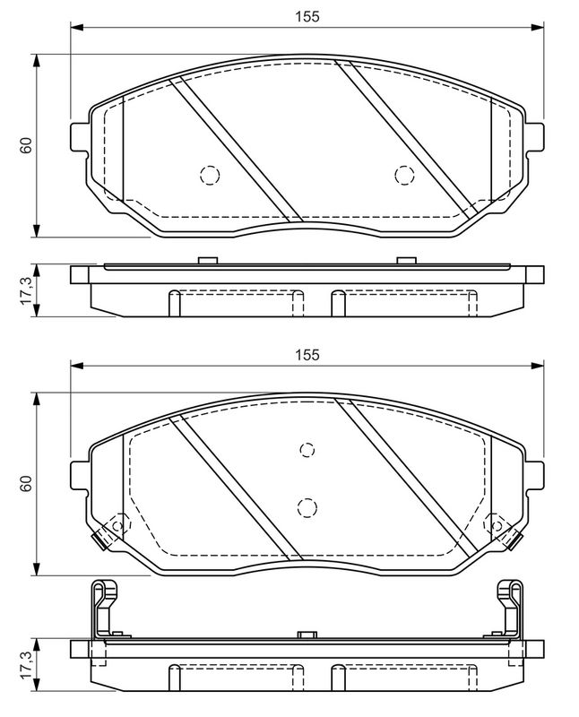 BOSCH 0986494143 Brake Pad Set, disc brake