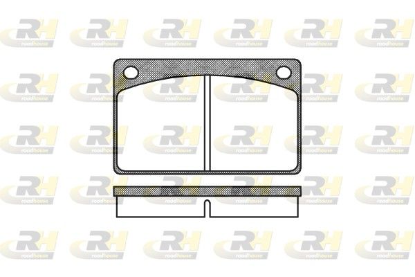 Комплект гальмівних накладок, дискове гальмо, Roadhouse 2042.00