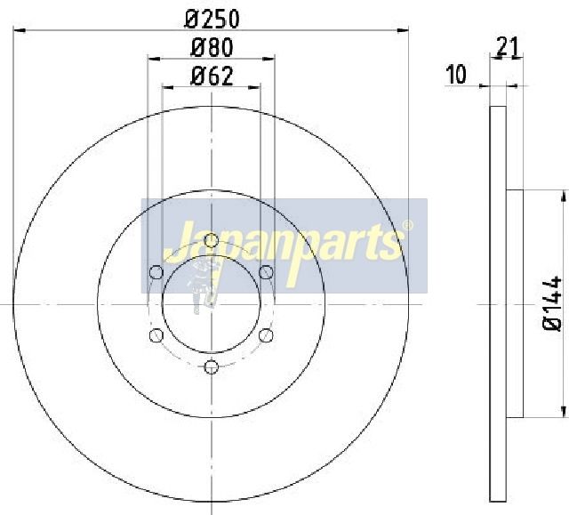спирачен диск JAPANPARTS