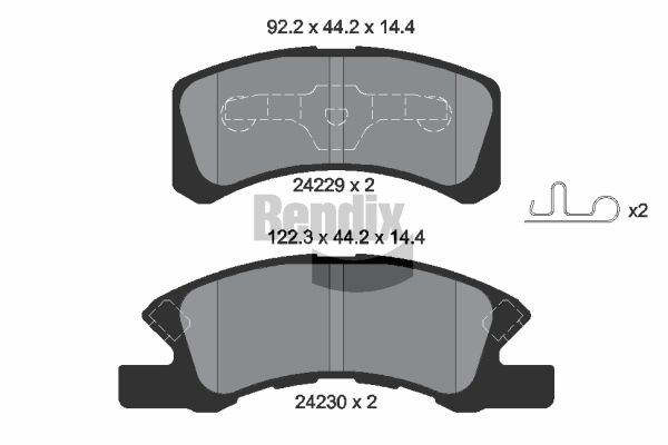 BENDIX Braking fékbetétkészlet, tárcsafék BPD2108