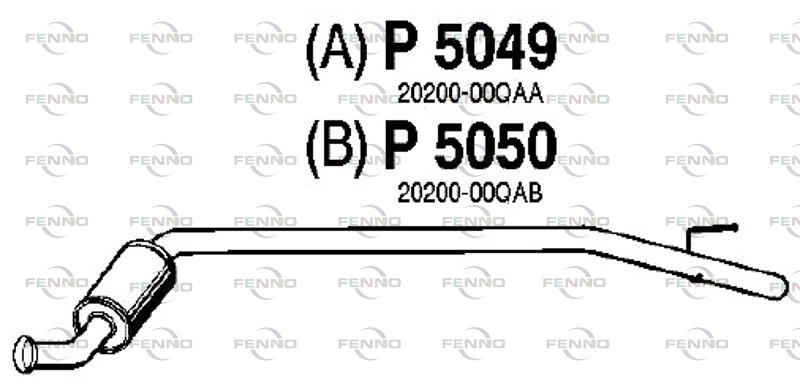 FENNO középső hangtompító P5049