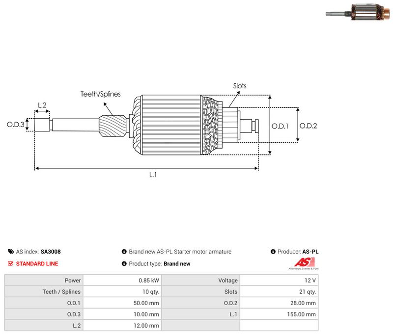 Ankur, starter, AS-PL SA3008