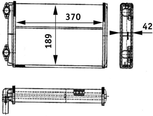 Výměník tepla, vnitřní vytápění AH 123 000P