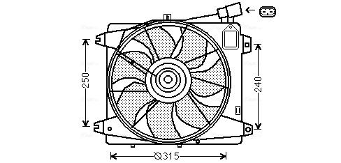 AVA QUALITY COOLING ventilátor, motorhűtés TO7555