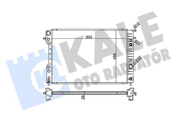 KALE OPEL радиатор охлаждения Omega B 2.5/3.2 94-