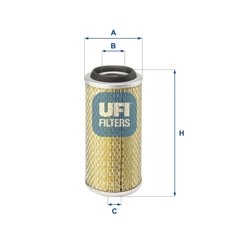 Повітряний фільтр, фільтрувальний елемент, Ufi 27.801.00