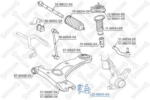 STELLOX 52-98035-SX Ball Joint