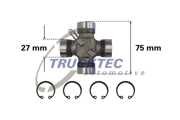 TRUCKTEC AUTOMOTIVE csukló, hosszanti tengely 02.34.041