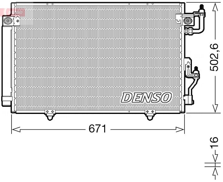 DENSO kondenzátor, klíma DCN45008