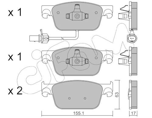 Set placute frana,frana disc 822-1125-0 CIFAM