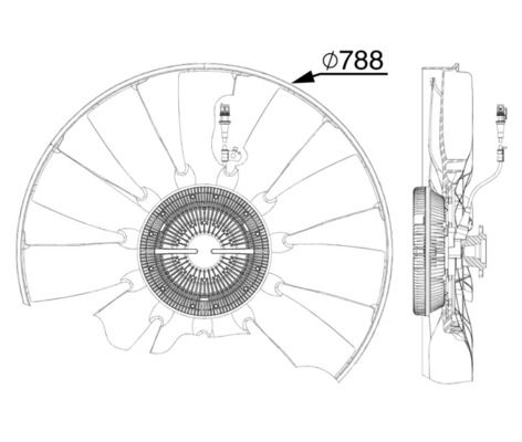 Product Image - Koelventilatorwiel - CFF514000P - MAHLE