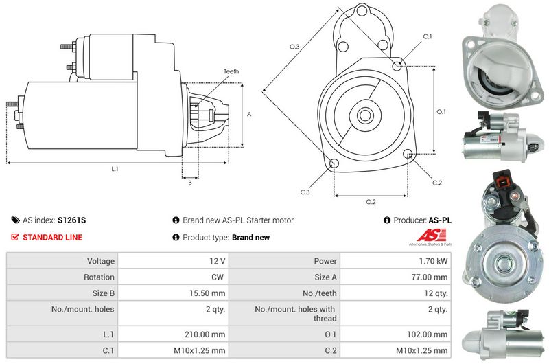 AS-PL S1261S Starter