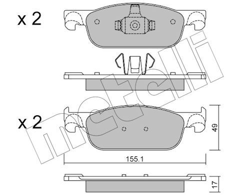 Plaquettes+de+frein+à+disque METELLI 22-1109-0